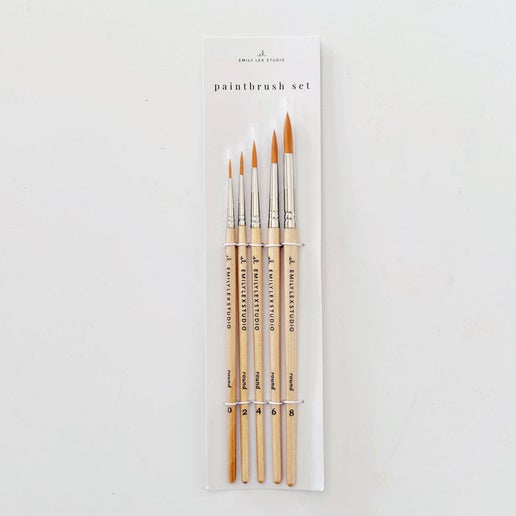 Watercolor Paintbrush set of Five