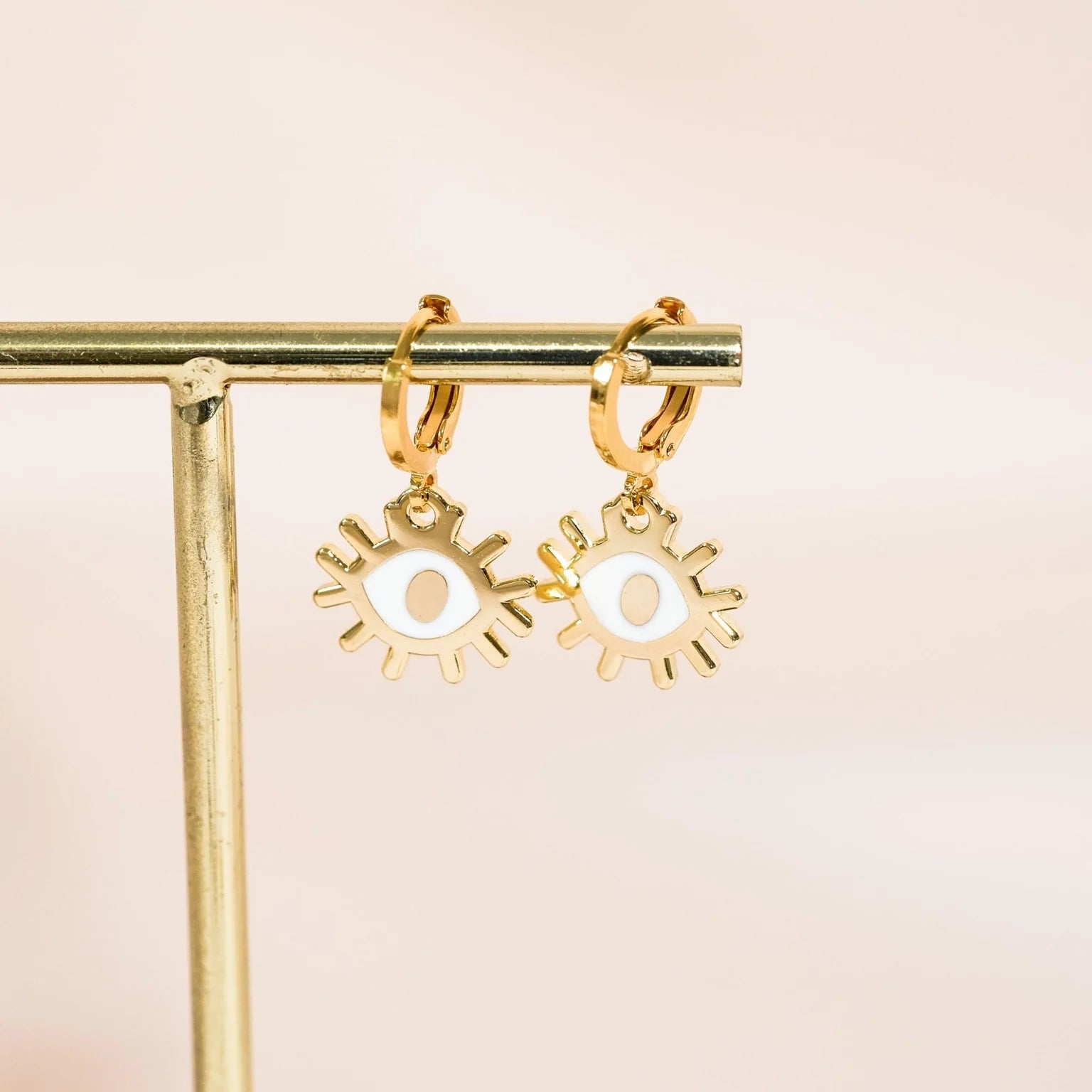 Eye Huggie Hoop Earrings