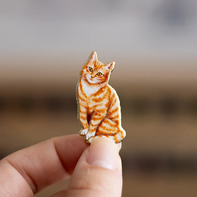 Orange Cat v2 Enamel Pin